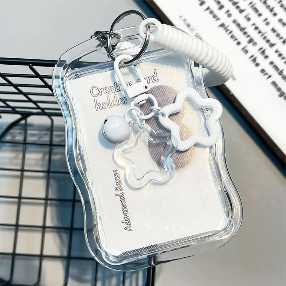 Funda porta-Photocards Kpop de silicona suave con llavero de estrella - imagen 4