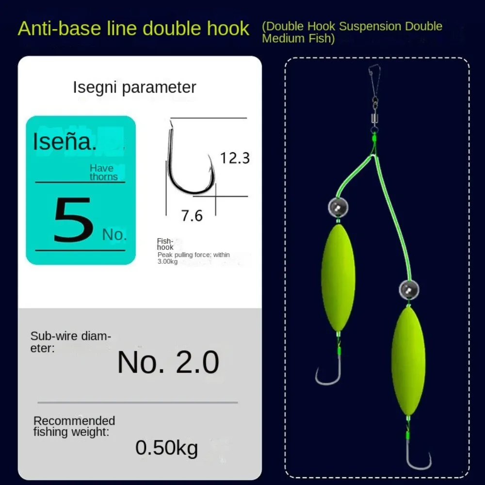3 uds doble gancho aparejos de Pesca para el cabello gancho Anti suspensión inferior anzuelo de Pesca de carpa Pesca Size3 # -12 #   Señuelo de pesca Carp Rigs