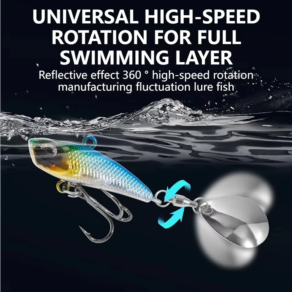 WALK FISH 7g 11g 15g 21g cebo giratorio VIB señuelo de pesca Metal giratorio lentejuelas compuesto capa de natación completa Artificial de larga distancia - imagen 4