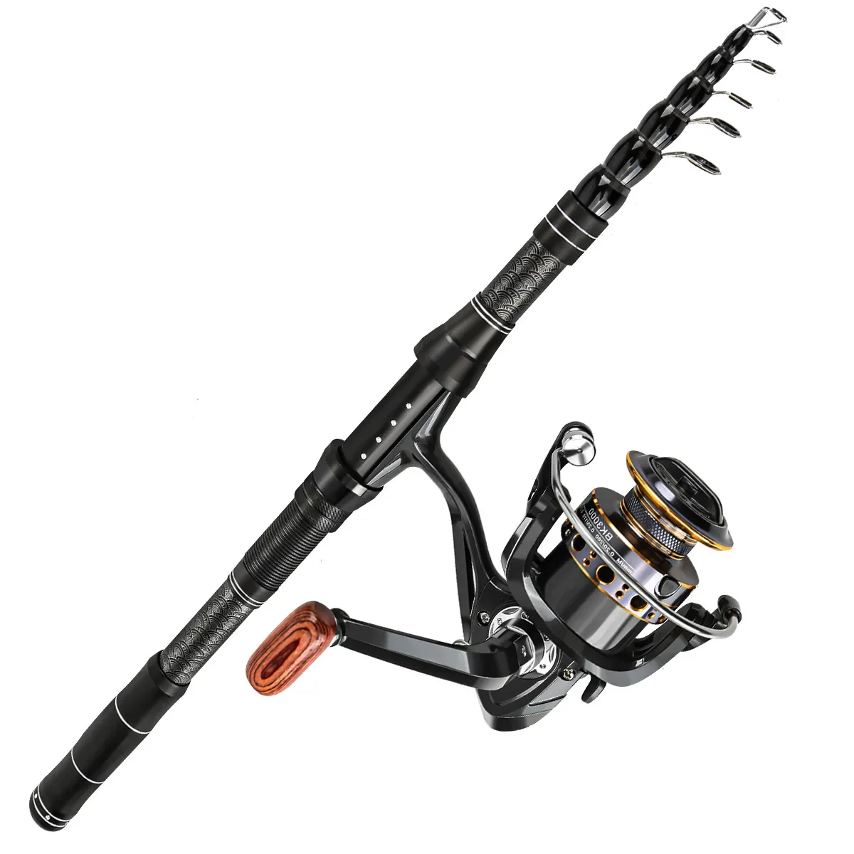 Juego combinado de caña de pescar y señuelo de Surf de carbono, caña giratoria de agua salada de fundición larga con kit de cebo artificial - imagen 5