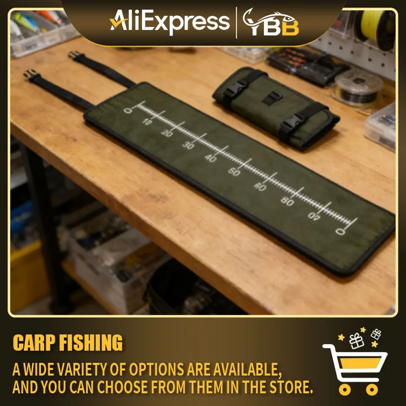 Estera de pesca plegable Mu con cinta métrica incorporada para carpa
