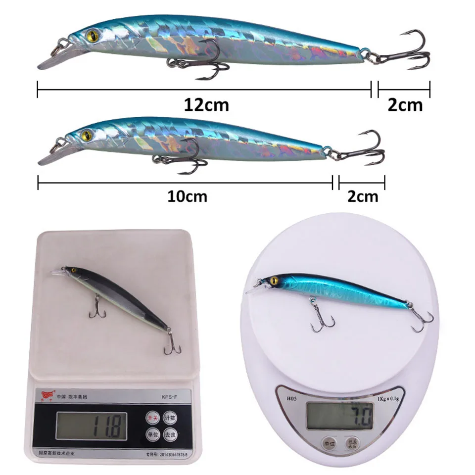 Señuelo de pesca Artificial biónico 3D, anzuelos afilados, cebo duro, Wobblers, Crankbaits, Swimbait, carpa, lubina, 1 piezas, 7g, 11,8g - imagen 4