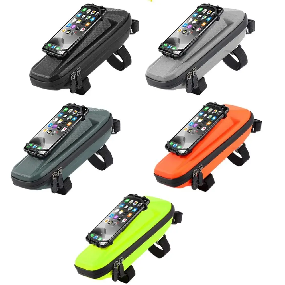 Funda de tubo superior para marco frontal de bicicleta, carcasa dura de EVA, bolsa de ciclismo con soporte para teléfono - imagen 4