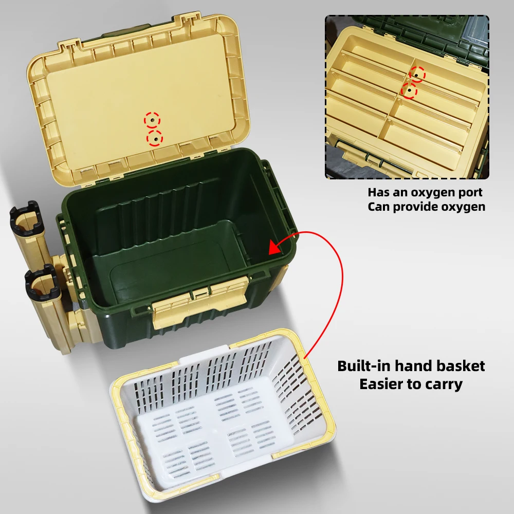 ZYZHE Caja de pesca portátil gran capacidad con accesorios - imagen 2