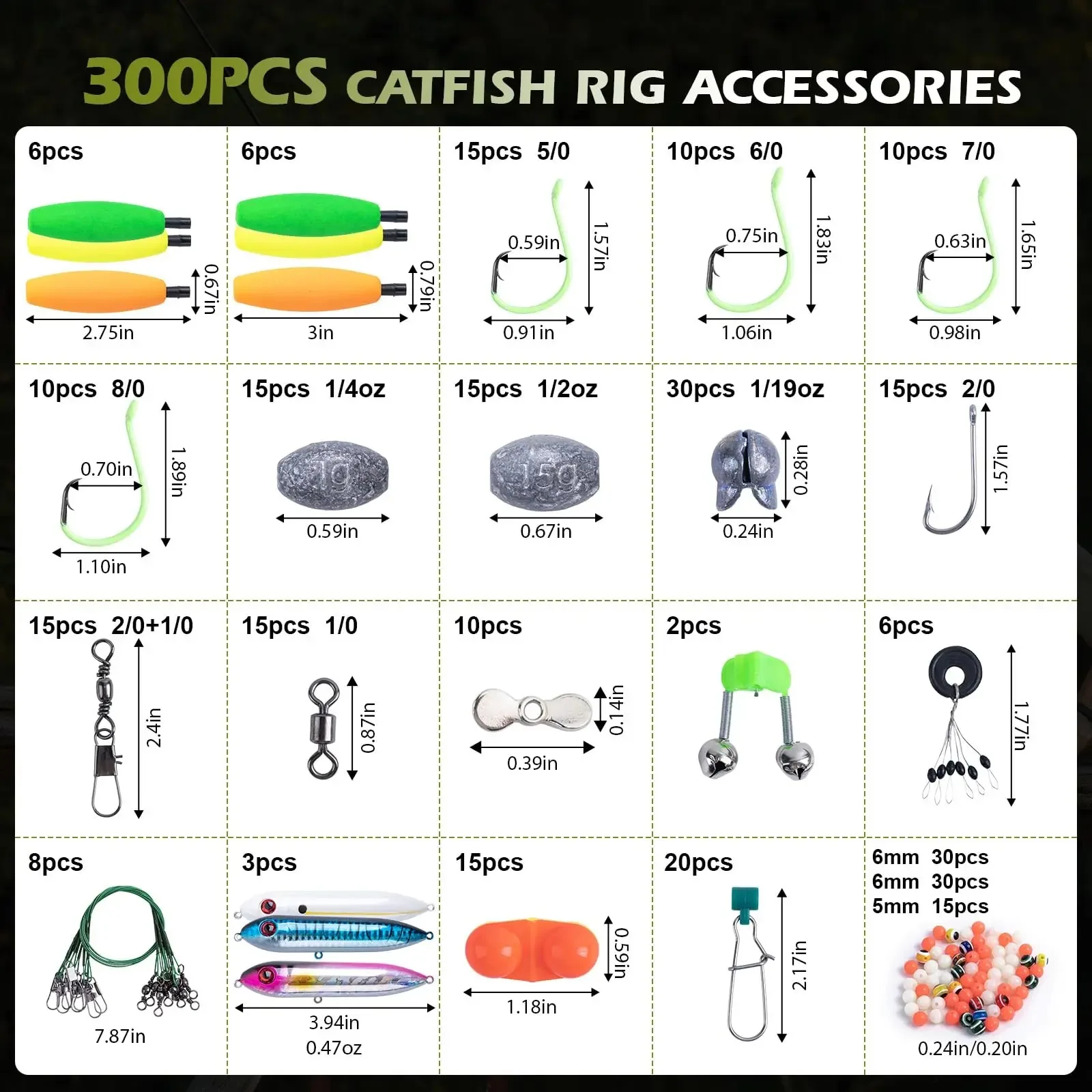 Goture Kit de pesca de bagre DIY con aparejo Santee y caja - imagen 5