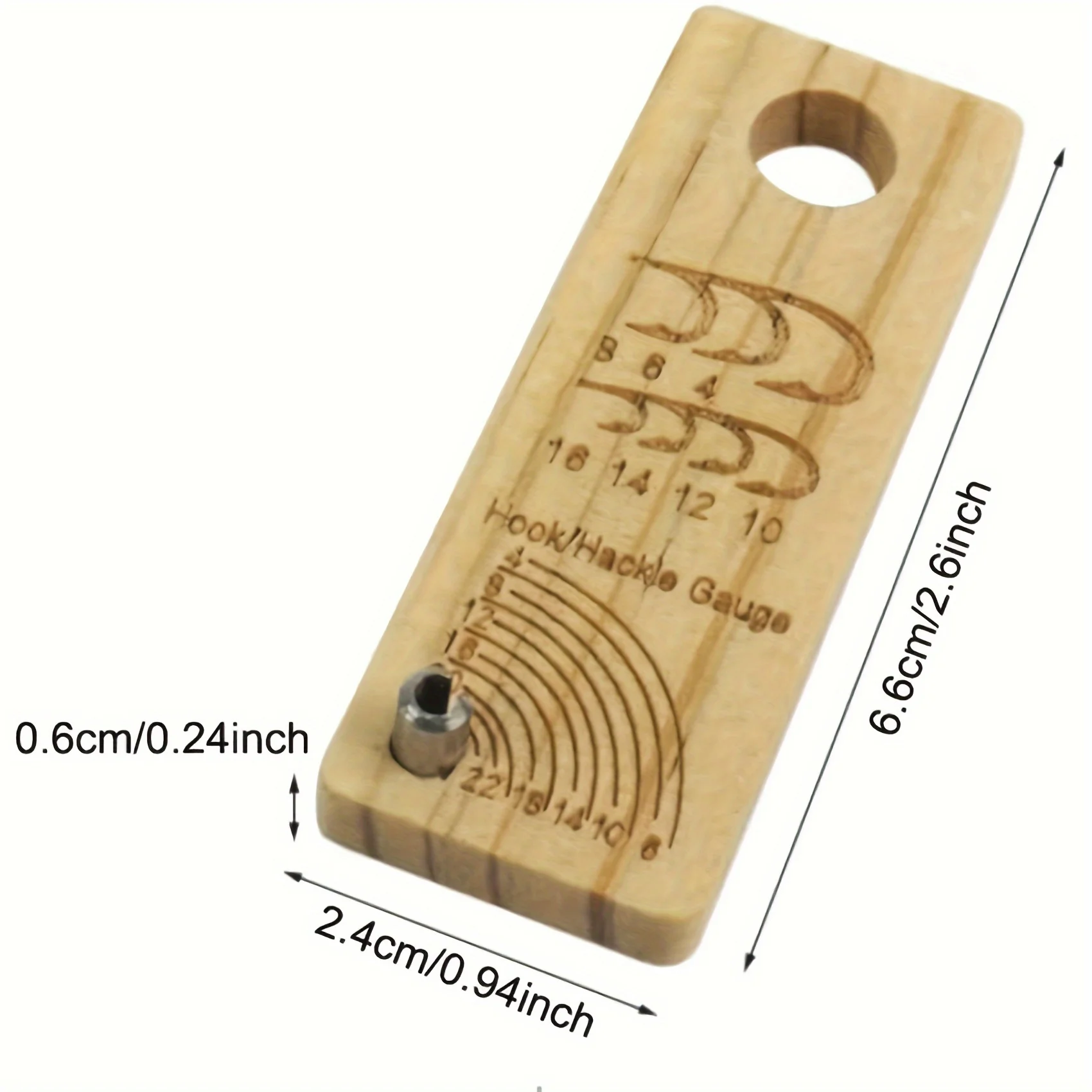 Aventik-Herramientas de atado de moscas y gancho de madera, herramienta de medida de calibre, apilador de pelo, hecho en EE. UU., herramientas de atado de moscas - imagen 3