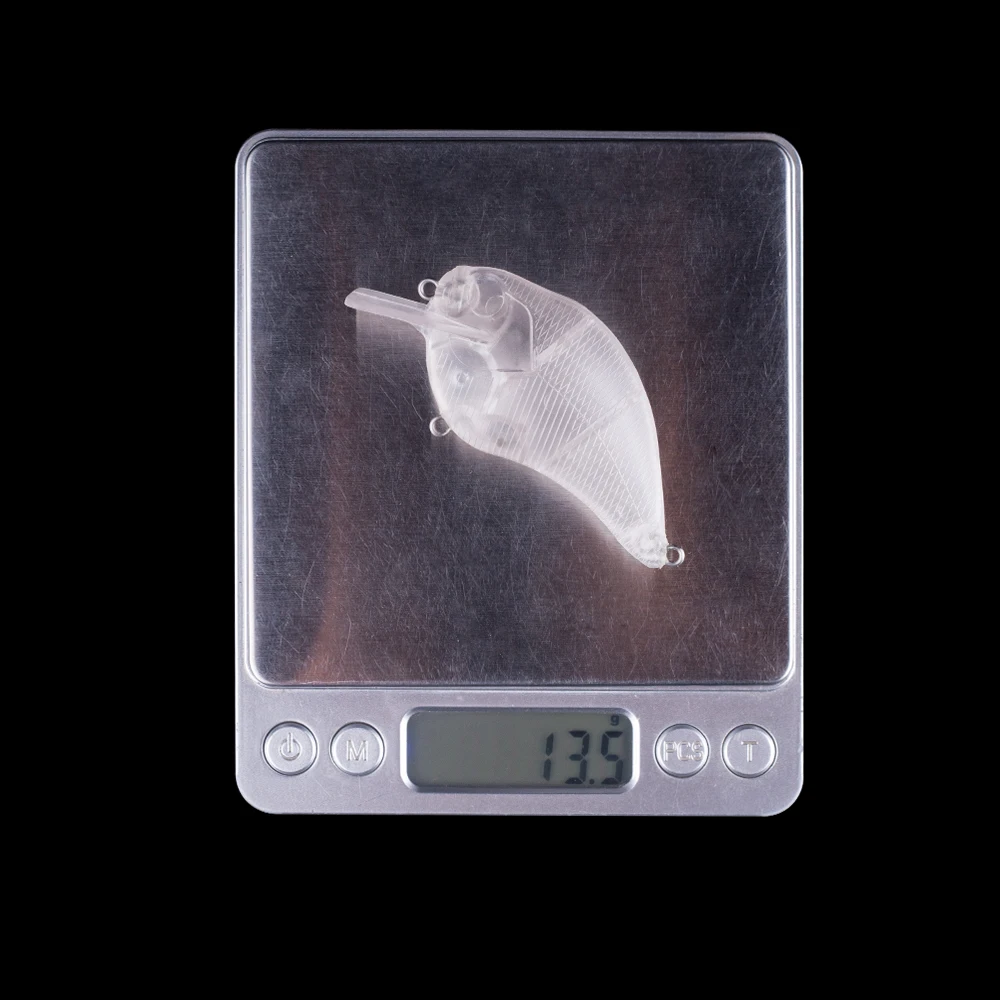 Hanlin 10/20 piezas sin pintar 7,5 cm 14,5G cuadrado Bill sonajero de plástico duro cuerpos claros señuelo de pesca buceo poco profundo Crankbait - imagen 3