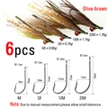 6pcs Olive Brown