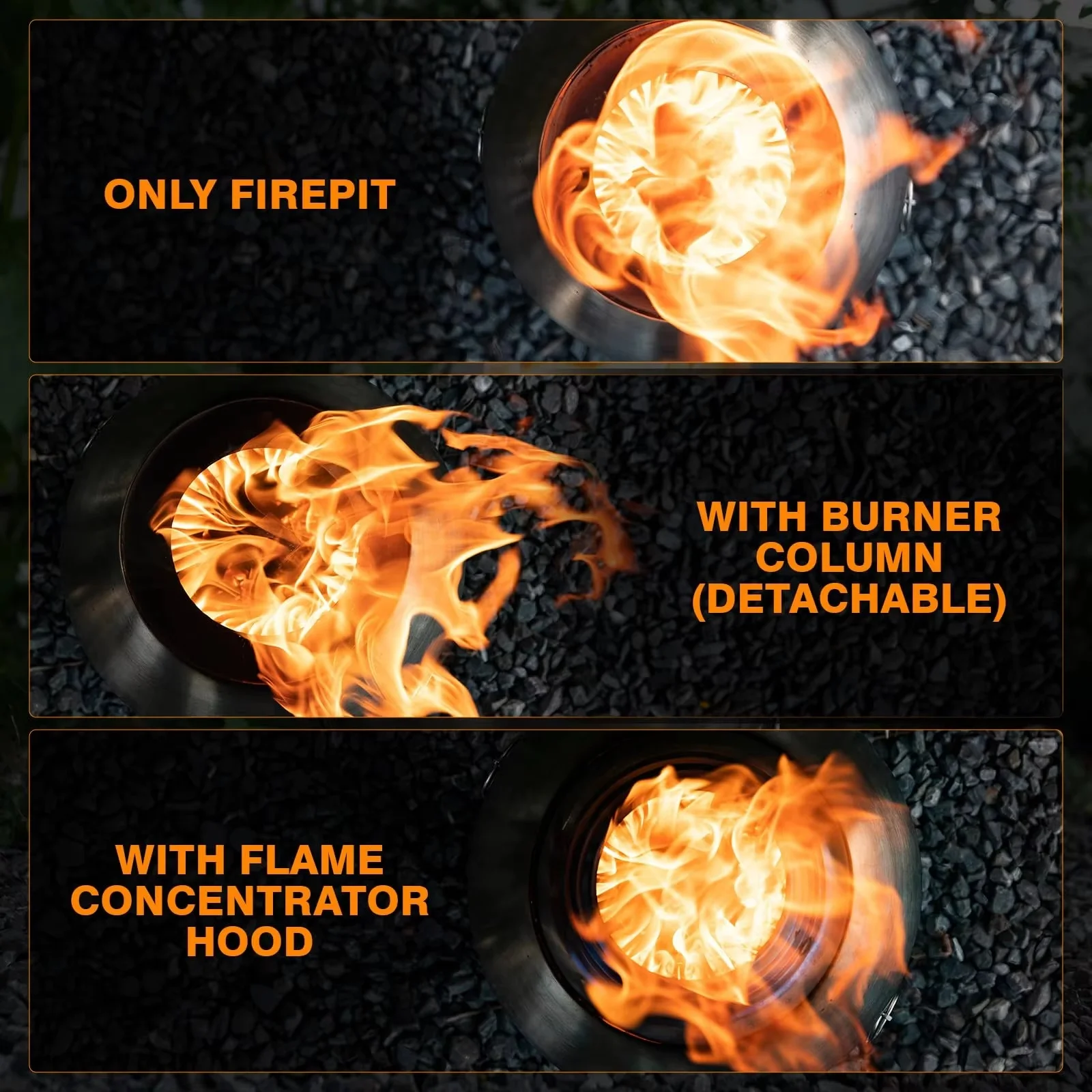 Juego de horno de combustión esférica Goture, 360 °   Combinación triple esférica de doble pared con calor uniforme, estufa exterior segura y eficiente - imagen 5