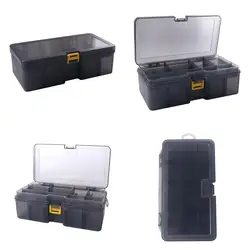 Caja de aparejos doble capa abatible plástico portátil impermeable