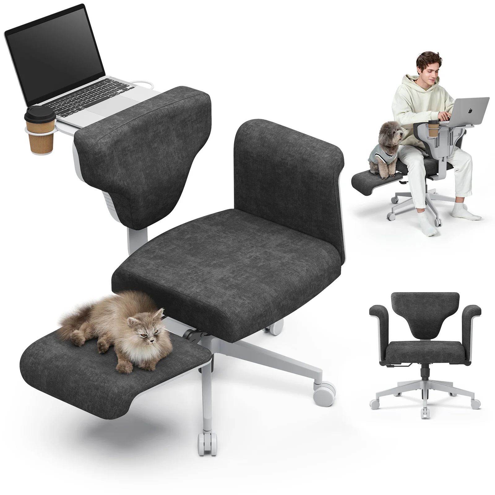Silla oficina ergonómica Newtral ajustable con reposabrazos
