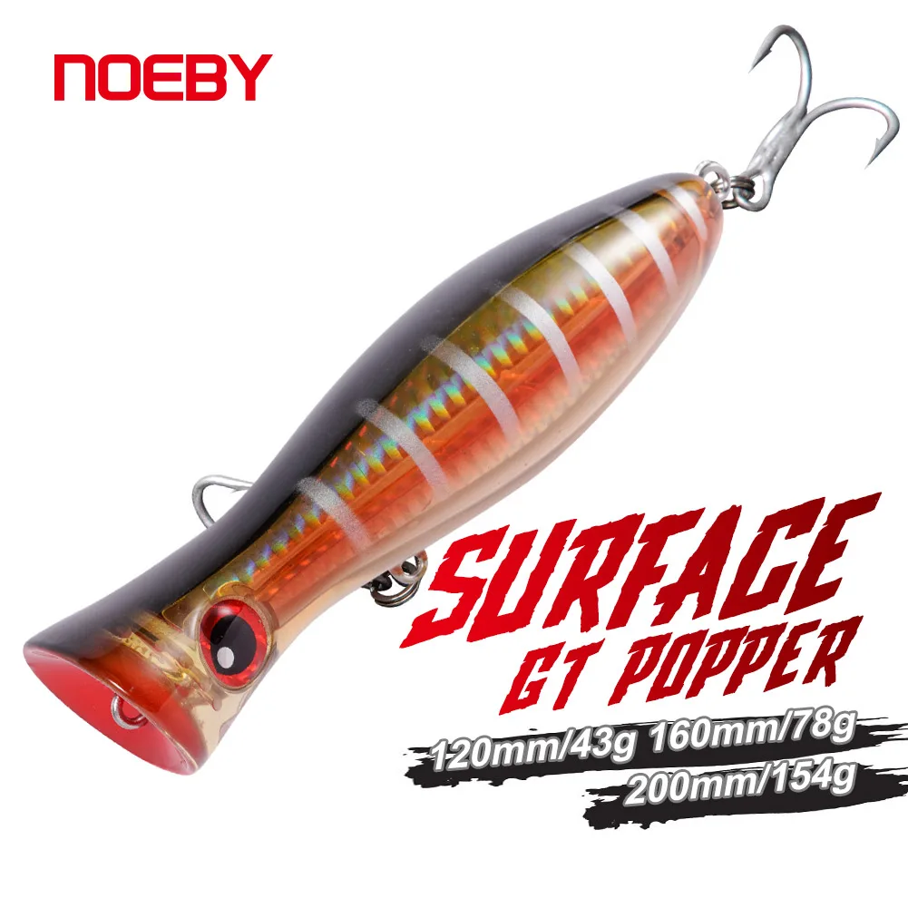 Señuelos de pesca Noeby Blooper Popper 120mm 43g 160mm 78g 200mm 150g cebo duro Artificial de agua salada para señuelo de pesca GT