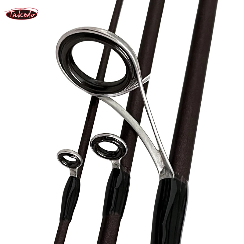 TN93-caña de pescar ultraligera de fibra de carbono, 454UL, 4 secciones, guía Fuji K - imagen 3