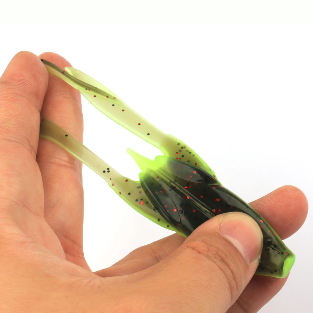 Señuelo de pesca suave flotante de 75mm, cebos de rana, trucha, lubina, Swimbait de silicona, Jigging, Wobblers para Lucio, cebo de goma artificial - imagen 5