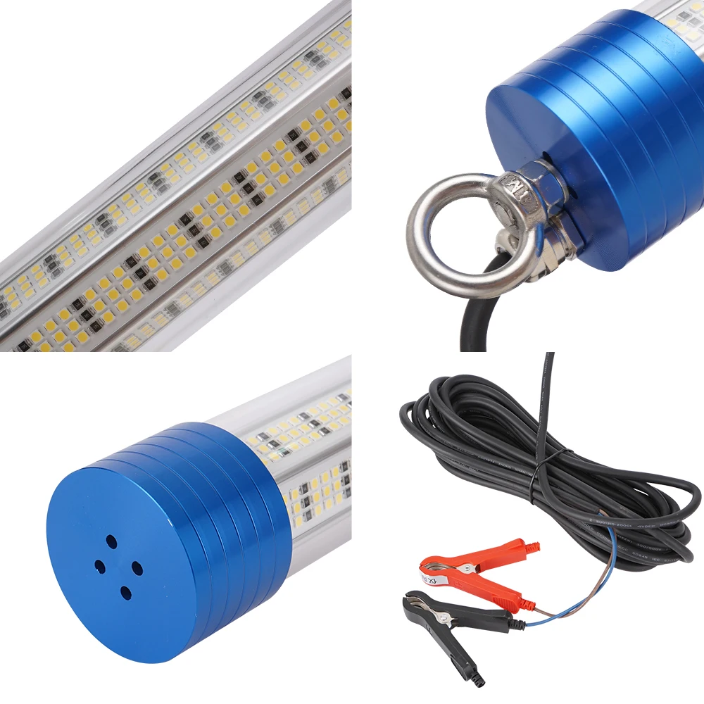1 luz de pesca de metal con una gama de energía de 150 W-300 W, conectada a una fuente de alimentación de 12 V, que proporciona una iluminación nocturna de amplio rango - imagen 4