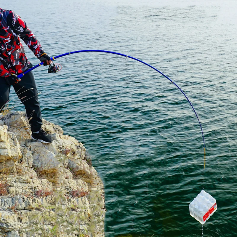 Caña de pescar de mar giratoria, caña de pescar superdura de fundición de carbono para lanzamiento lejano, arrastre máximo de 8kg, alimentador, productos de pesca, 2,1-3,6 M - imagen 3