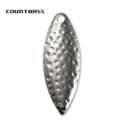 Countbass 50 Uds Size3.5 Size4 níquel latón hoja de sauce Spinner cuchillas patrón martillado señuelo de pesca accesorios piezas componente