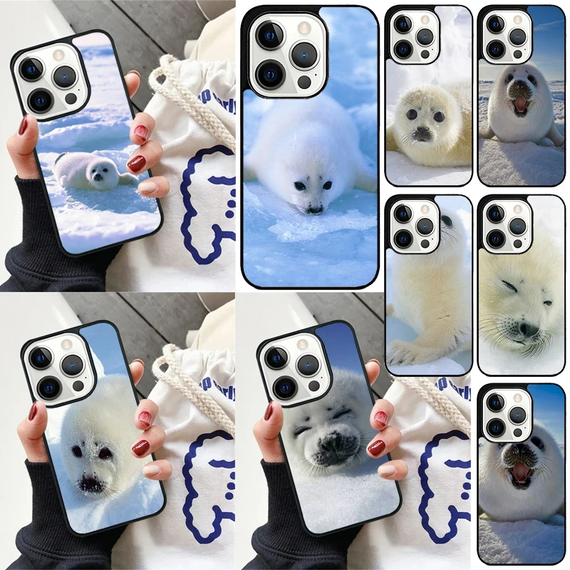 Funda iPhone Baby Harp Seal Sea Lion – Diseño animal marino