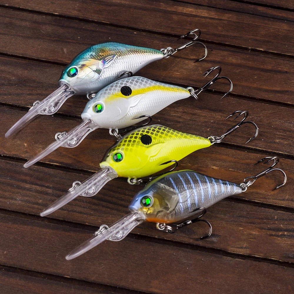 CCLTBA-cebos flotantes Crankbait de aguas profundas, Señuelos de Pesca duros, manivela Artificial, aparejos de pesca de lubina y trucha, 8,5 cm, 10g - imagen 5