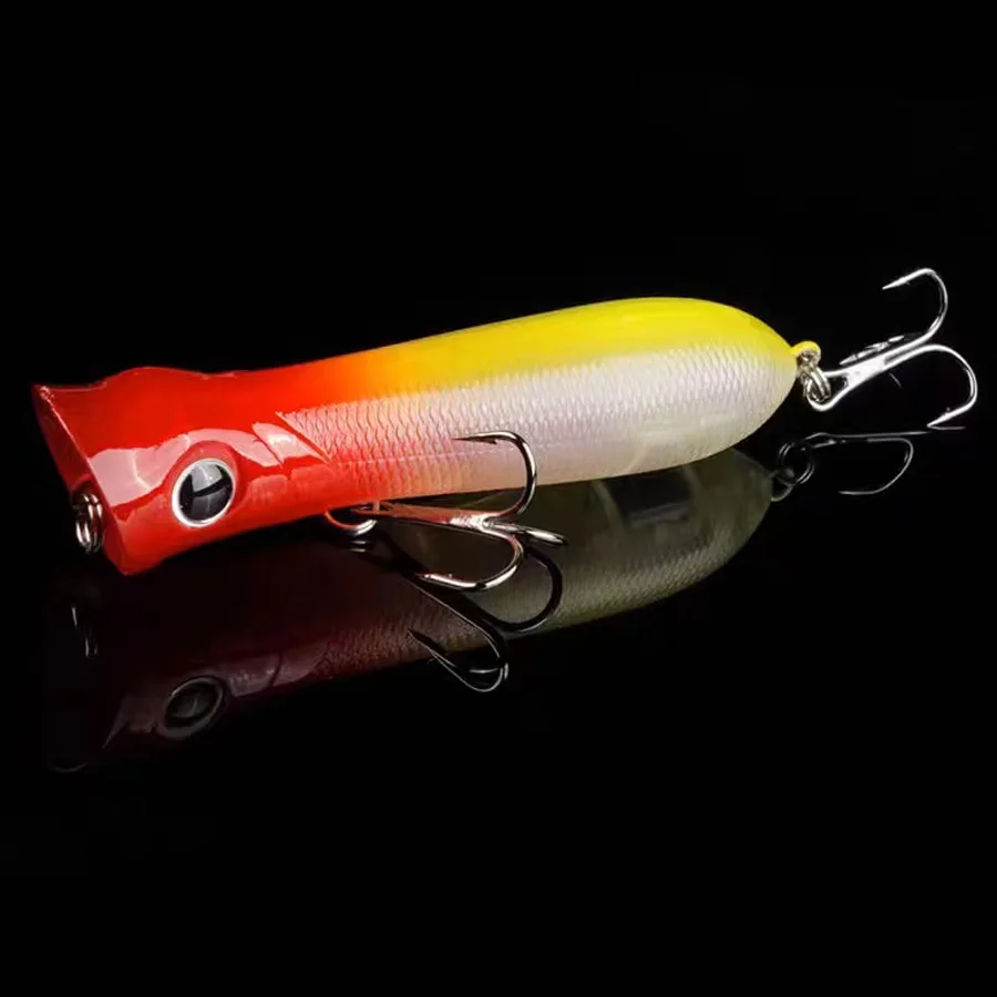 10 Uds Topwater Popper Crankbaits juego de Señuelos de Pesca Wobblers para Lucio Trolling cebos artificiales duros Kit Swimbait aparejos de pesca - imagen 5