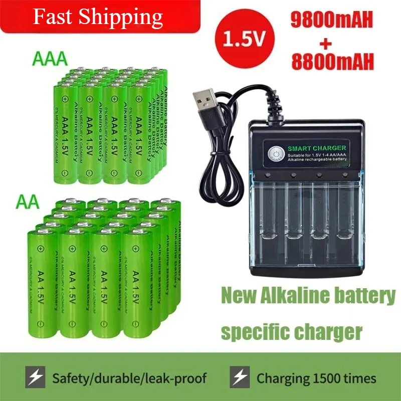 Pilas recargables AAA Original 1.5V 8800mAh para pesca deportiva