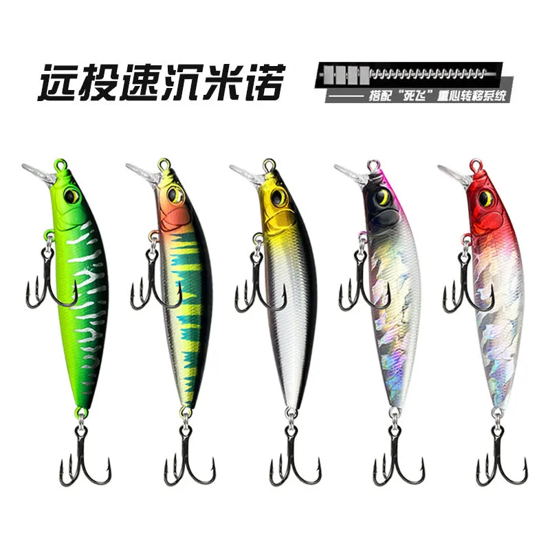 Señuelo Crankbait Minnow ABS de labio corto – Hundimiento rápido - imagen 4