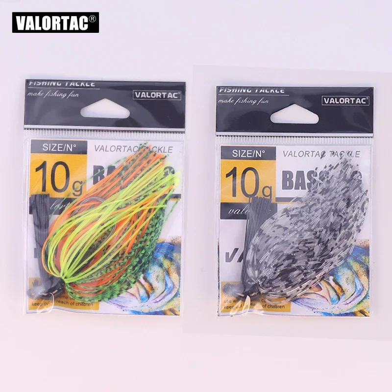 10g weedless bass fishing Jig head for fishing hooks with weed guard colorful silicone skirt bass fishing jig lure fishhook - imagen 5