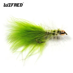 Wifreo Mosca Trucha Cabeza Latón Dorado Chartreuse Verde Oliva