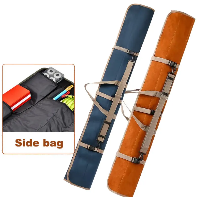 Bolsa de pesca de lona de 120cm, 130cm y 150cm, impermeable, para caña de pescar, paraguas, aparejos, estuche de almacenamiento de equipo, bolsos de hombro enrollables portátiles - imagen 5