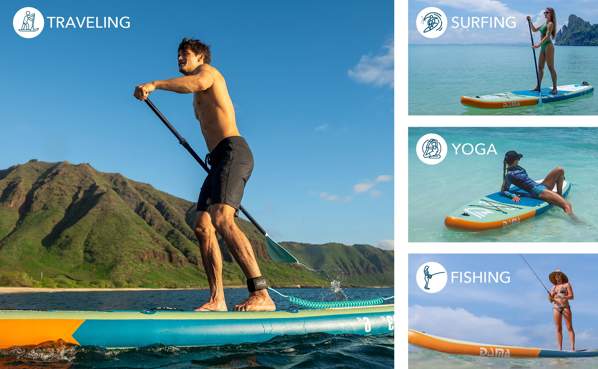 Un hombre y una mujer están empapando en el océano