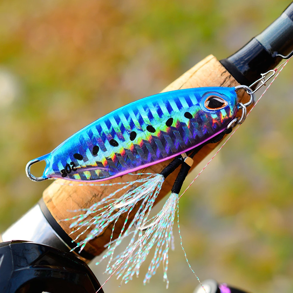 10 unids/set plantilla de Metal cuchara señuelo cebo Artificial Shore Jigging lento aparejos de pesca de lubina 10g 15g 20g 30g 40g 50g - imagen 4