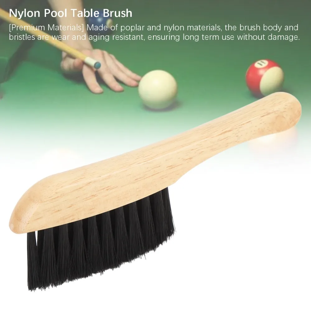 Accesorios de billar, cepillo de mesa de billar de madera, cepillo de mesa de billar denso de nailon, cepillo de limpieza de fieltro, palo de billar - imagen 2