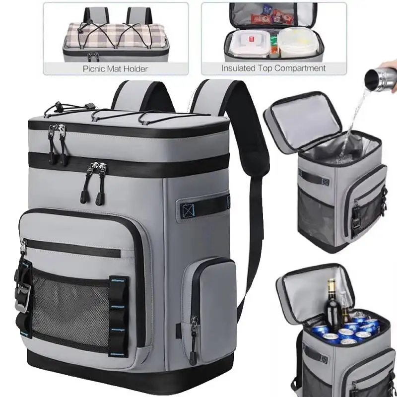 Bolsa de pesca de 30L, mochila con aislamiento impermeable para peces vivos, mochila para mantener los alimentos, mochila fría y caliente, bolsa térmica para Picnic en la playa y viajes al aire libre