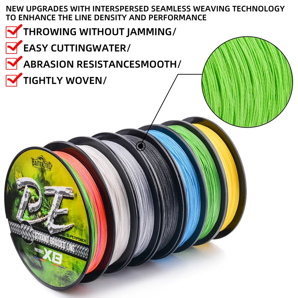 100m Micro nuevas líneas de pesca 8 hebras trenzadas PE Japón línea multifilamento suave pesca en el mar carpa mosca herramienta de línea de alambre - imagen 4