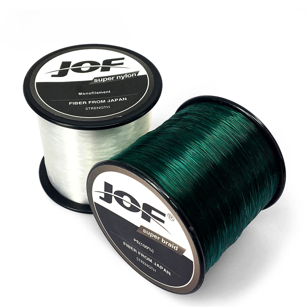 JOF-sedal de Pesca de nailon de 500m, arrastre máximo de 3,4-28,6 LB, línea de nailon súper fuerte, monofilamento japonés, línea de agua dulce y salada - imagen 3