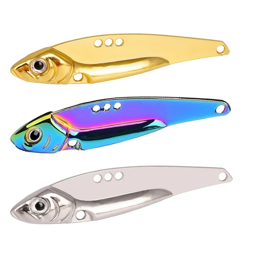 3 uds cuchara giratoria plantilla de Metal cebo 7g-25g VIB hoja de hundimiento anzuelo triple giratorio Pesca Lucio carpa señuelo de Pesca de mar - imagen 4
