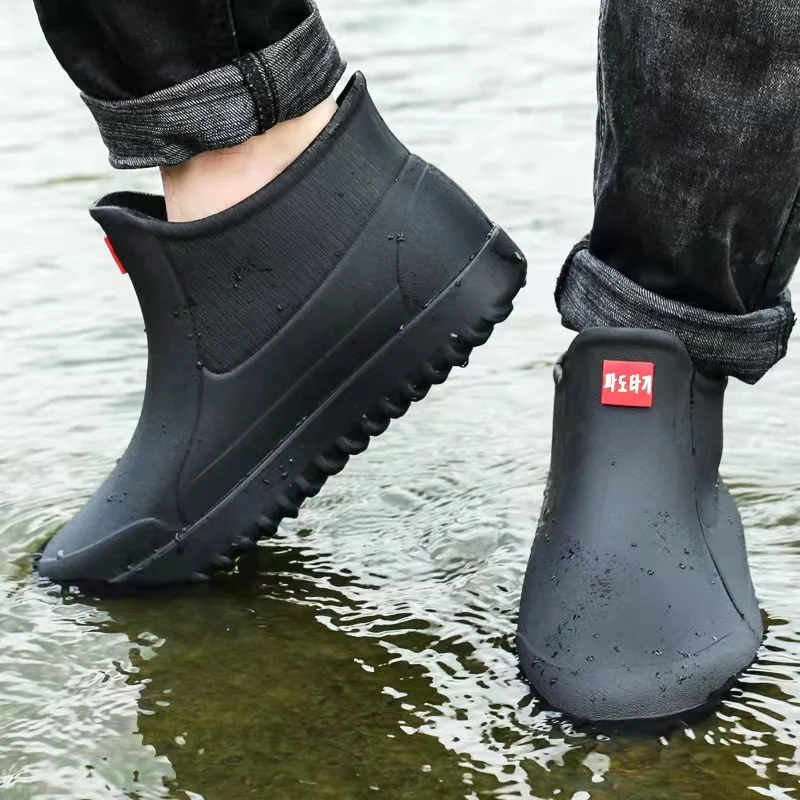 Gotre-Botas de lluvia de pesca populares al aire libre para hombres y mujeres, zapatos de agua de goma antideslizantes, impermeables y duraderos - imagen 3