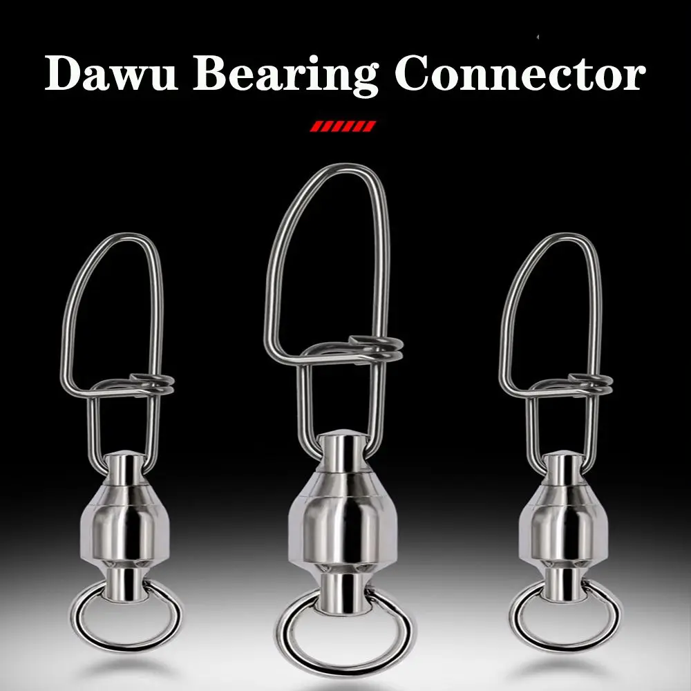 Hete verkoop 0 # - 8 # Roestvrijstalen visgerei met vat Rolling Swivel Heavy Duty Ball Fishing Snap Connector met pin
