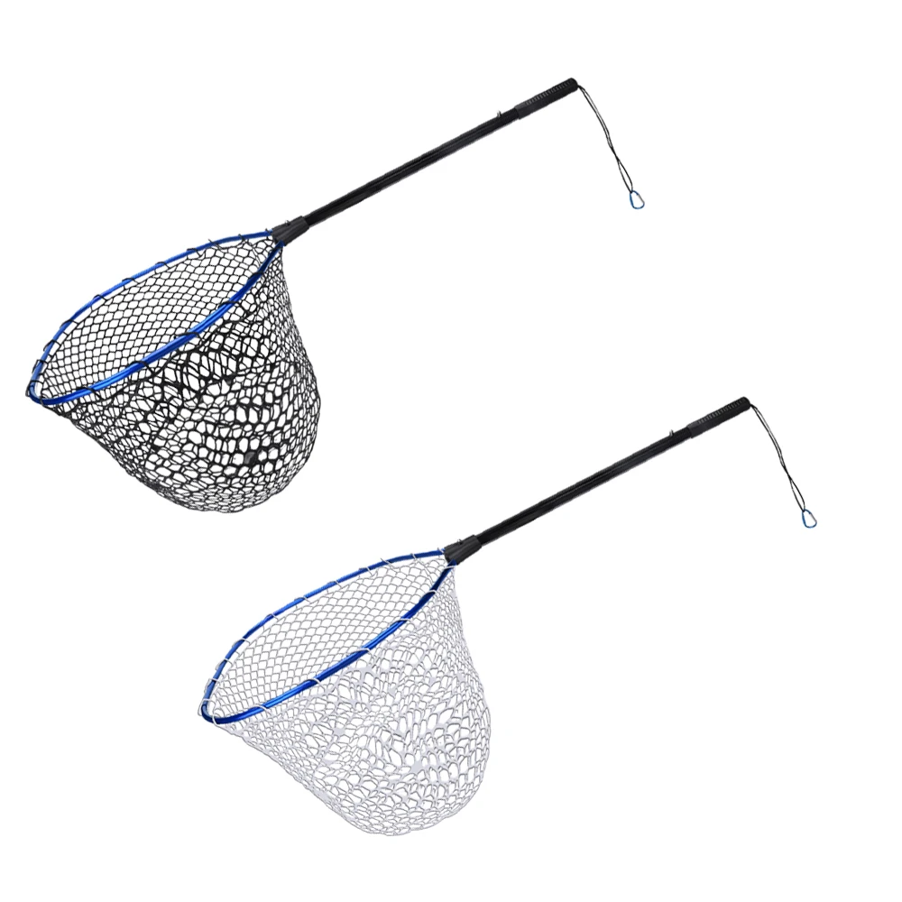 Red de pesca, red de pesca ligera y portátil con malla suave de espuma EVA amigable con el manillar para una liberación segura - imagen 2