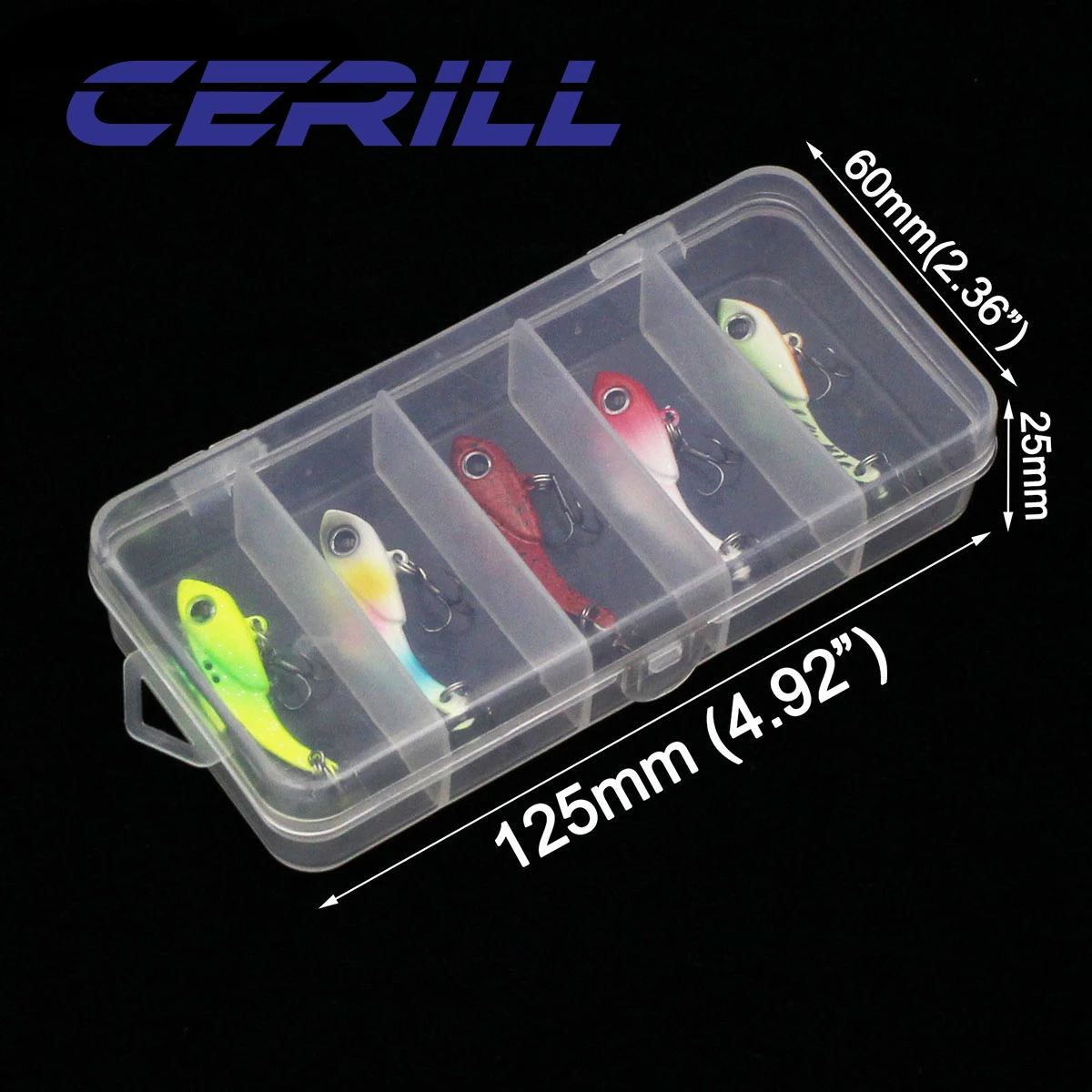 Ceril-señuelo de pesca Artificial con cuchara de Metal, cebo duro de trucha, anzuelo triple, plantilla de carpa, Lucio, Swimbait, 5 piezas/kit 5g VIB - imagen 2