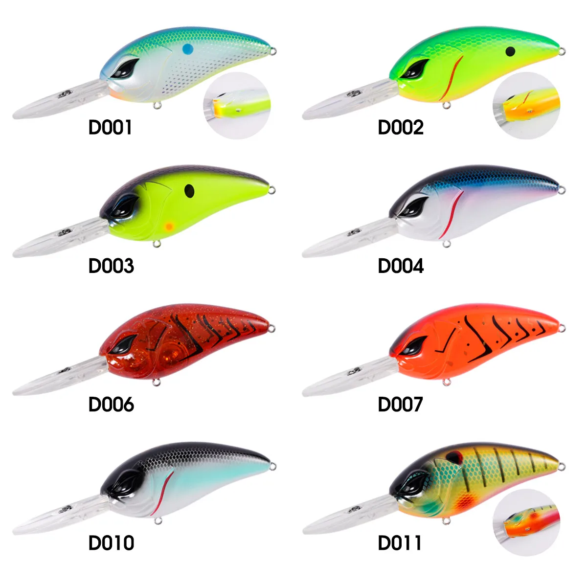 DYY-cebos Crankbaits de buceo profundo, señuelo de pesca Minnow, Wobbler flotante lento, cebo duro Artificial para Lucio, Señuelos de Pesca, 8cm, 30,5g - imagen 3