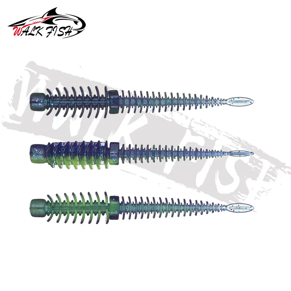 WALK FISH-cebo de gusano flotante TPE, 14 piezas, 75mm, 1,8g, Señuelos de Pesca, carpa, lubina, Isca artificial - imagen 4