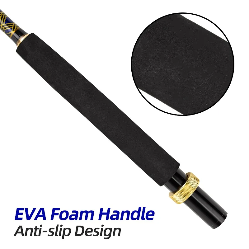 Caña de pescar FX de dos secciones, cañas para barcos, cañas de pescar de agua salada de aguas profundas de alta resistencia, barco marino y océano - imagen 4