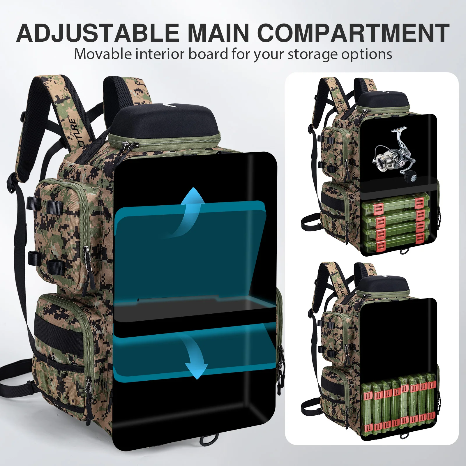 Mochila de Pesca Impermeable Goture – Porta Cañas y Ligera