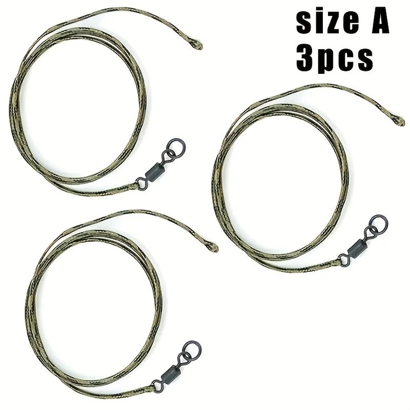 Leadcore giratorios 12 hebras – Resistencia 45 lb, 80 cm para carpa - imagen 5