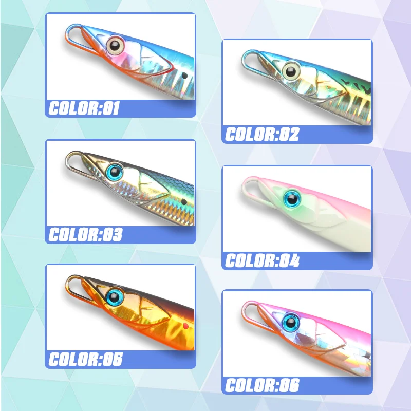 Señuelos mágicos para Pesca, plantilla de Metal, 100g, 120g, 150g, 180g, plantillas de Pesca de mar, cebo falso, aparejos de Pesca, cebos artificiales de lubina negra - imagen 4