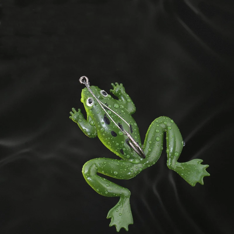 Señuelo de pesca de 5 piezas, 5g, 6cm, cebo Artificial realista, portátil, para lubina, rana de goma, señuelos blandos, Spinner que se hunde - imagen 4