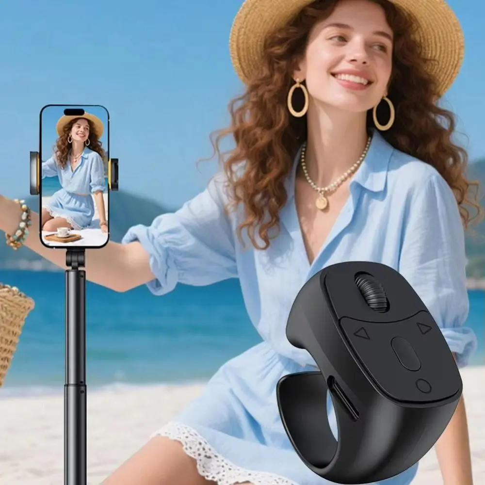 Turner de página inalámbrico con Bluetooth, anillo recargable por USB, Control remoto para iPhone, Android, iPad, controlador Kindle - imagen 4