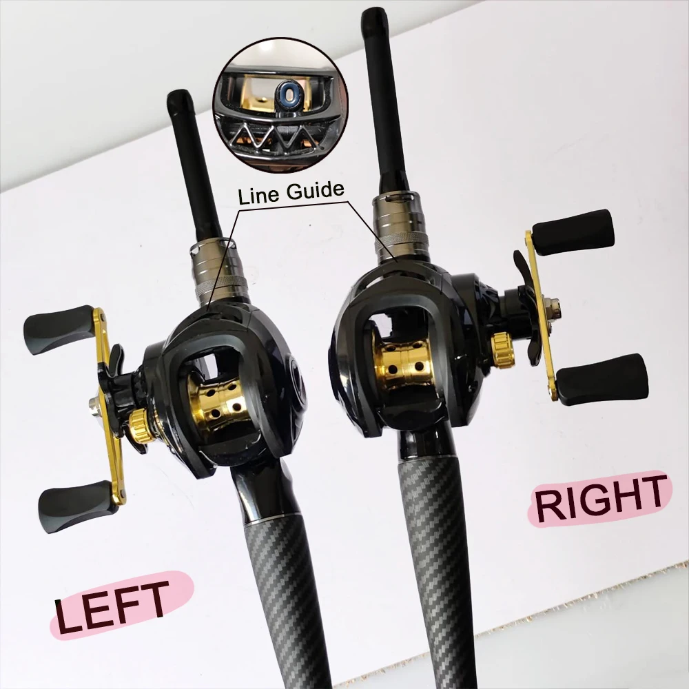 Carretes de pesca de fundición, freno magnético, carrete de aluminio, varilla 18 + 1 BB 7,2: 1, relación de engranaje, señuelo, carrete de pesca, productos, accesorios para Lucio - imagen 4