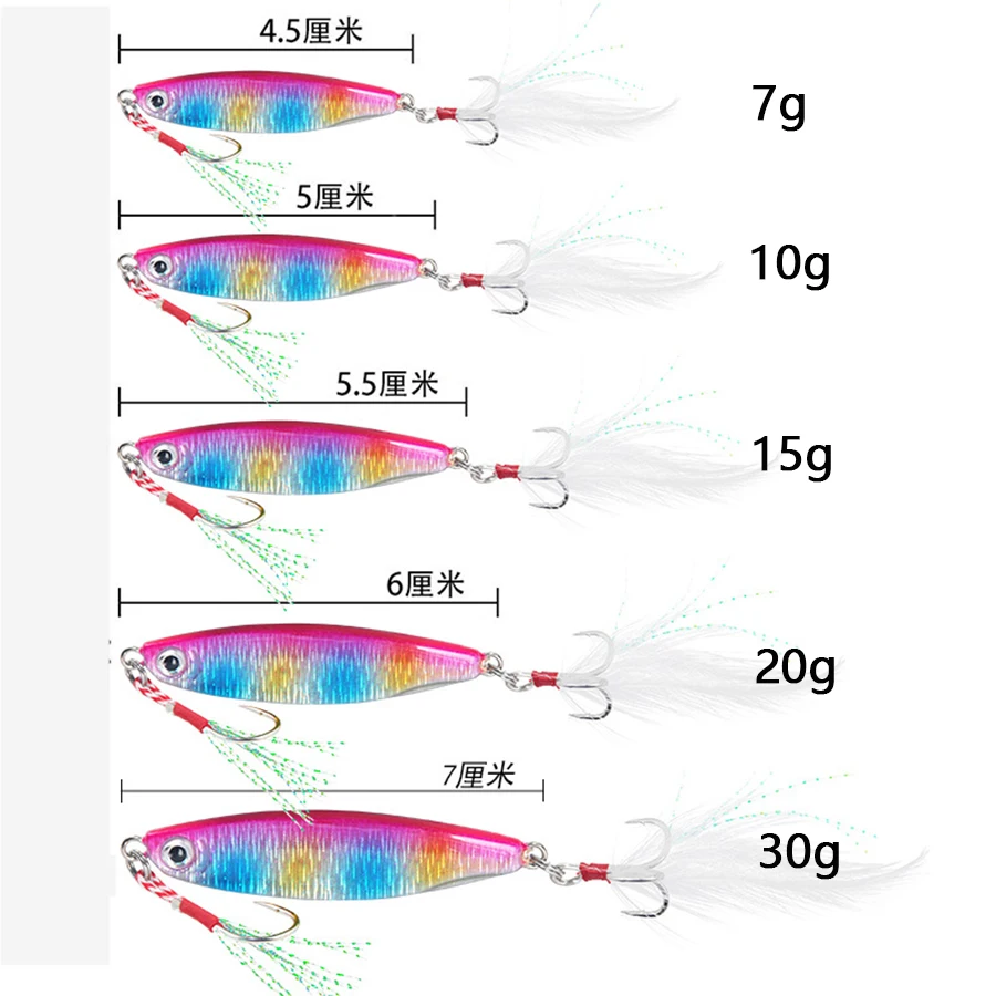 Señuelo metálico jigging lento – Cuchara fundida para lubina - imagen 2